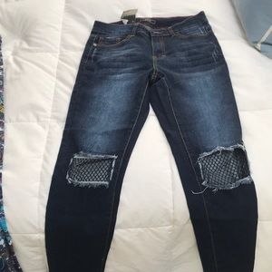 Ripped Fishnet jeans